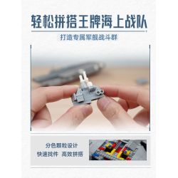 Keeppley 25009 Xếp hình lắp ráp ghép mô hình Hòa Bình Tải Lại: 4 loại đội hình hàng hải: tàu Phúc Kiến, tàu khu trục 052D, tàu tấn công 075, tàu tiếp tế 901