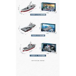 Keeppley 25009 Xếp hình lắp ráp ghép mô hình Hòa Bình Tải Lại: 4 loại đội hình hàng hải: tàu Phúc Kiến, tàu khu trục 052D, tàu tấn công 075, tàu tiếp tế 901