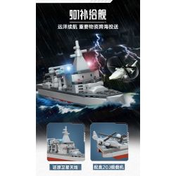 Keeppley 25009 Xếp hình lắp ráp ghép mô hình Hòa Bình Tải Lại: 4 loại đội hình hàng hải: tàu Phúc Kiến, tàu khu trục 052D, tàu tấn công 075, tàu tiếp tế 901