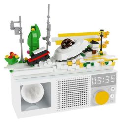 Gobricks B2025U Xếp hình lắp ráp ghép mô hình Loa thông minh Xiaodu VUI VẺ: Khi UFO rơi xuống