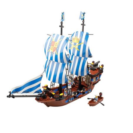 Kazi KY87011 87011 Xếp hình kiểu  PIRATES OF THE CARIBBEAN Armada Flagship Tàu Chiến Chống Hải Tặc 608 khối