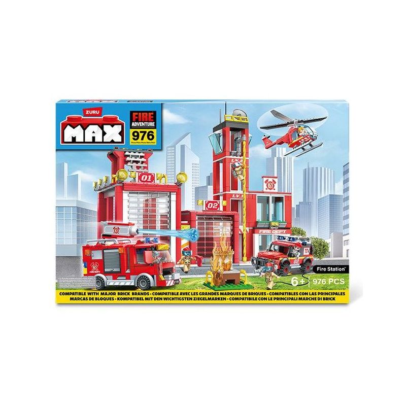 ZURU MAX 83165 Xếp hình lắp ráp ghép mô hình trạm cứu hỏa