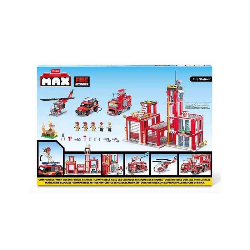 ZURU MAX 83165 Xếp hình lắp ráp ghép mô hình trạm cứu hỏa