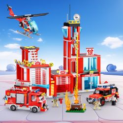 ZURU MAX 83165 Xếp hình lắp ráp ghép mô hình trạm cứu hỏa