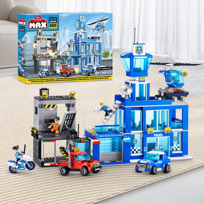 ZURU MAX 83162 Xếp hình lắp ráp ghép mô hình đồn cảnh sát