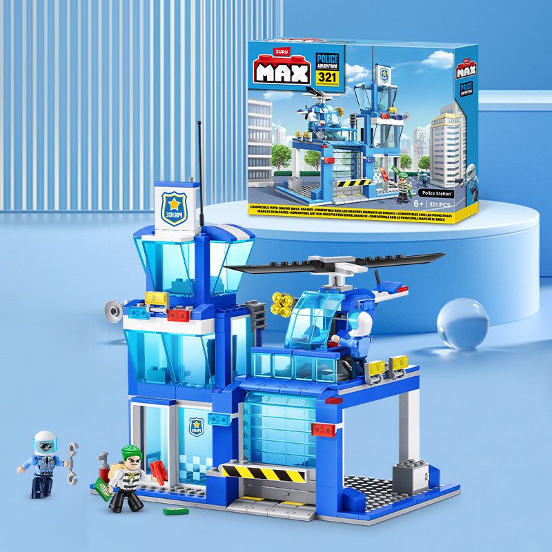 ZURU MAX 83163 Xếp hình lắp ráp ghép mô hình đồn cảnh sát