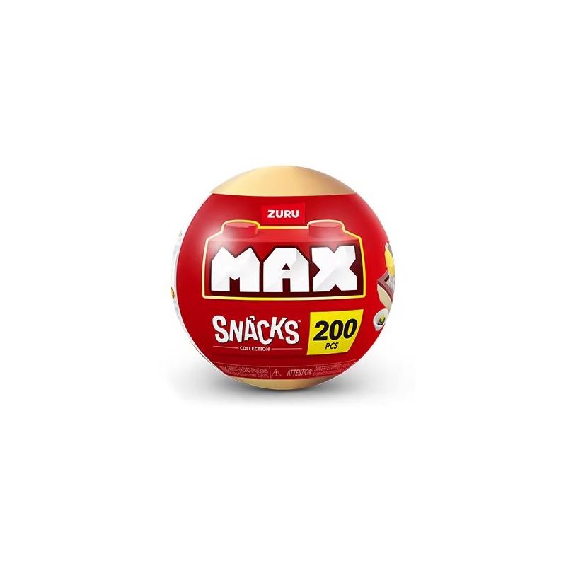 ZURU MAX 83186 Snacks Xếp hình lắp ráp ghép mô hình Quả bóng ăn nhẹ bất ngờ dành cho người sành ăn