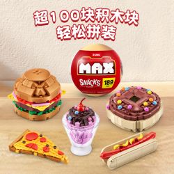 ZURU MAX 83186 Snacks Xếp hình lắp ráp ghép mô hình Quả bóng ăn nhẹ bất ngờ dành cho người sành ăn