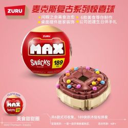 ZURU MAX 83186 Snacks Xếp hình lắp ráp ghép mô hình Quả bóng ăn nhẹ bất ngờ dành cho người sành ăn