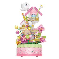 Gekkosha 803363 Xếp hình lắp ráp ghép mô hình Tìm kiếm cuộc phiêu lưu của kỳ lân giữa những bông hoa: Tiệc trà giữa những bông hoa Hộp nhạc