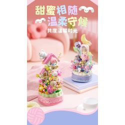 Gekkosha 803363 Xếp hình lắp ráp ghép mô hình Tìm kiếm cuộc phiêu lưu của kỳ lân giữa những bông hoa: Tiệc trà giữa những bông hoa Hộp nhạc