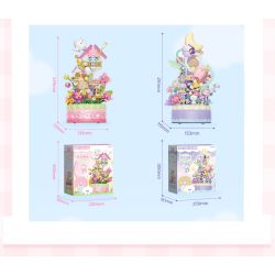 Gekkosha 803363 Xếp hình lắp ráp ghép mô hình Tìm kiếm cuộc phiêu lưu của kỳ lân giữa những bông hoa: Tiệc trà giữa những bông hoa Hộp nhạc