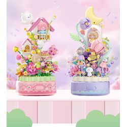 Gekkosha 803363 Xếp hình lắp ráp ghép mô hình Tìm kiếm cuộc phiêu lưu của kỳ lân giữa những bông hoa: Tiệc trà giữa những bông hoa Hộp nhạc