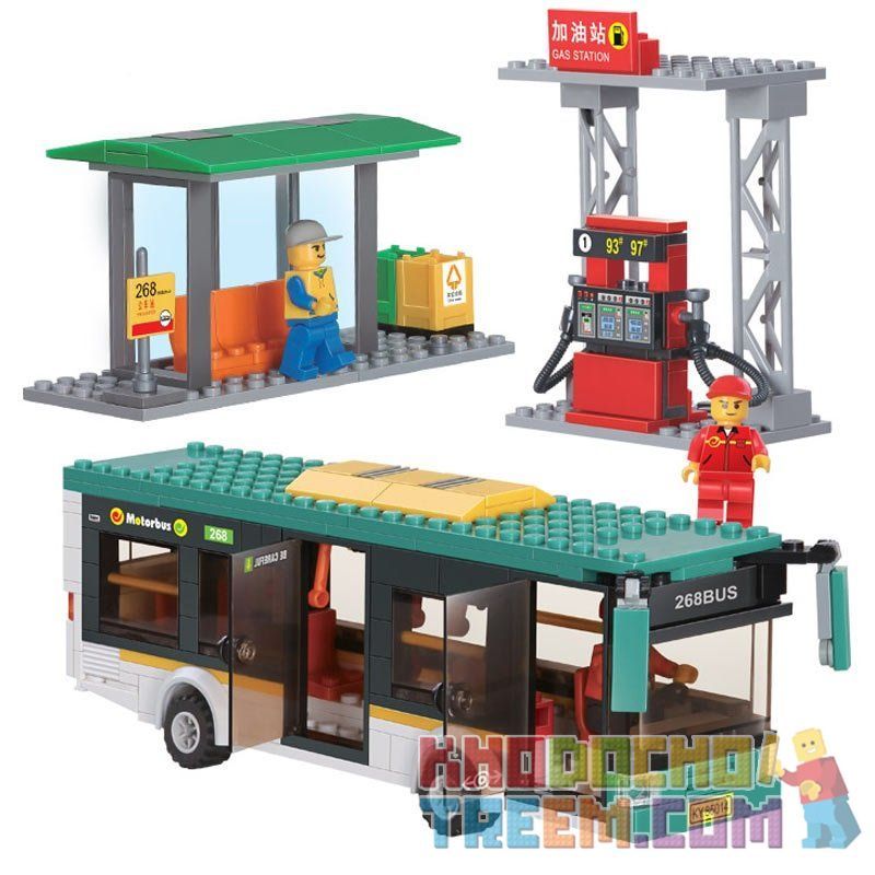 Kazi KY85014 85014 non Lego XE BUÝT LAI bộ đồ chơi xếp lắp ráp ghép mô hình City CITY BUS Thành Phố 341 khối