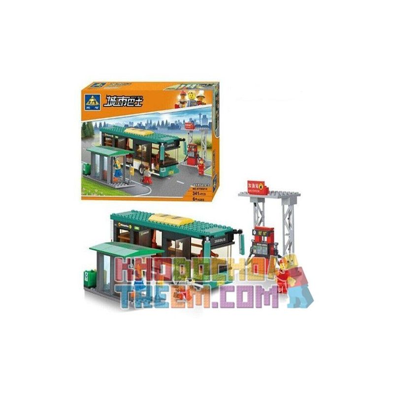 Kazi KY85014 85014 non  XE BUÝT LAI bộ đồ chơi xếp lắp ráp ghép mô hình City CITY BUS Thành Phố 341 khối