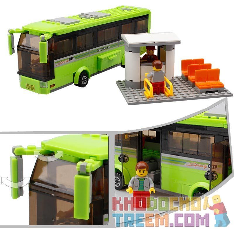 Kazi KY85013 85013 non  XE BUÝT THĂM QUAN THÀNH PHỐ bộ đồ chơi xếp lắp ráp ghép mô hình City CITY BUS 364 khối