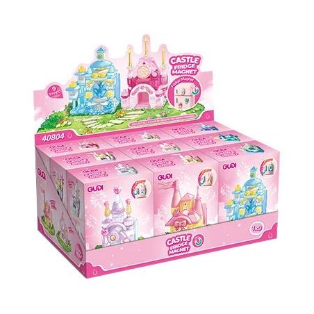 GUDI 40804 Castle Fridge Magnet Xếp hình lắp ráp ghép mô hình Nam châm tủ lạnh mini Castle