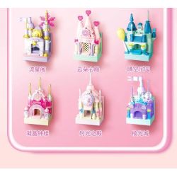 GUDI 40804 Castle Fridge Magnet Xếp hình lắp ráp ghép mô hình Nam châm tủ lạnh mini Castle