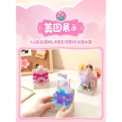 GUDI 40804 Castle Fridge Magnet Xếp hình lắp ráp ghép mô hình Nam châm tủ lạnh mini Castle