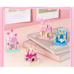 GUDI 40804 Castle Fridge Magnet Xếp hình lắp ráp ghép mô hình Nam châm tủ lạnh mini Castle