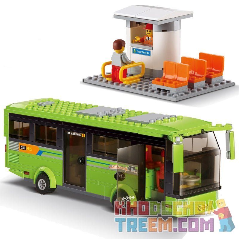 Kazi KY85013 85013 non Lego XE BUÝT THĂM QUAN THÀNH PHỐ bộ đồ chơi xếp lắp ráp ghép mô hình City CITY BUS 364 khối