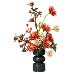 JIESTAR JJ9249 Dahlia Xếp hình lắp ráp ghép mô hình thược dược