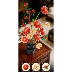 JIESTAR JJ9249 Dahlia Xếp hình lắp ráp ghép mô hình thược dược
