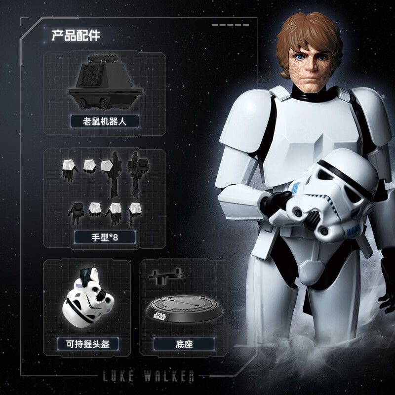 BLOKEES 75804 Xếp hình lắp ráp ghép mô hình Luke Skywalker Stormtrooper cải trang dưới dạng SWCC04