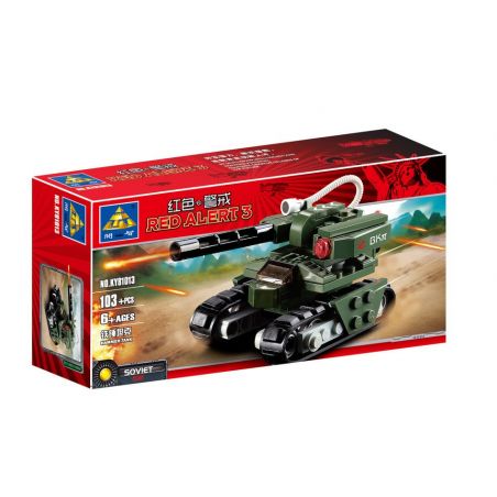 Kazi KY81013 81013 non  XE TĂNG THẾ HỆ MỚI bộ đồ chơi xếp lắp ráp ghép mô hình Red Alert 3 RED ALERT 3 HAMMER TANK Báo Động Đỏ 3 103 khối