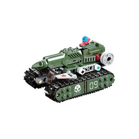 Kazi KY81012 81012 non  XE PHÓNG TÊN LỬA BÁNH XÍCH bộ đồ chơi xếp lắp ráp ghép mô hình Red Alert 3 RED ALERT 3 V4 ROCKET LAUNCHER Báo Động Đỏ 3 170 khối