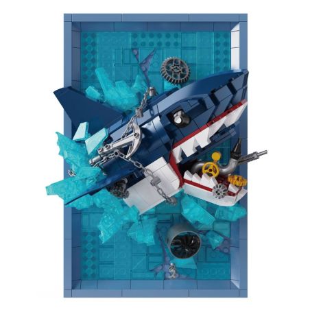 DK 3038 Photo Frame of Shark Xếp hình lắp ráp ghép mô hình Khung ảnh cá mập