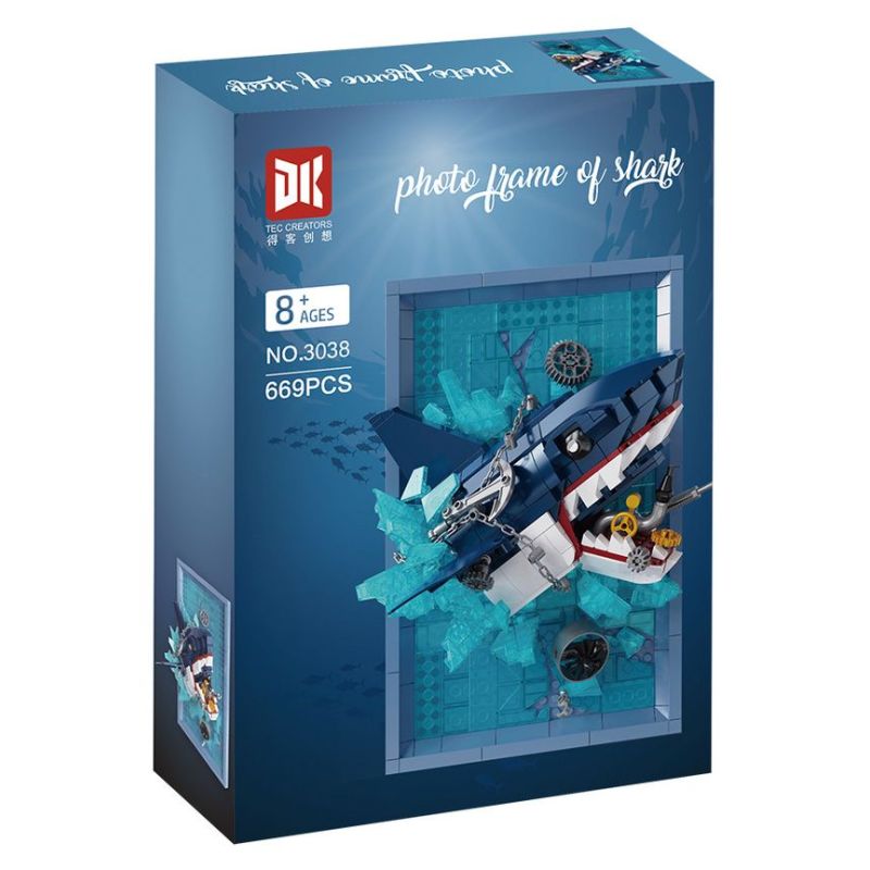DK 3038 Photo Frame of Shark Xếp hình lắp ráp ghép mô hình Khung ảnh cá mập