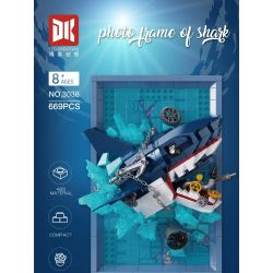 DK 3038 Photo Frame of Shark Xếp hình lắp ráp ghép mô hình Khung ảnh cá mập