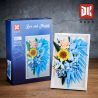 DK 3037 Lion and Flowers Xếp hình lắp ráp ghép mô hình Khung ảnh sư tử hoa khô