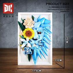 DK 3037 Lion and Flowers Xếp hình lắp ráp ghép mô hình Khung ảnh sư tử hoa khô
