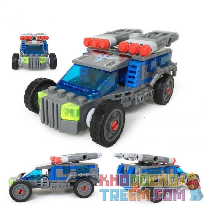 Kazi KY81011 81011 non  Ô TÔ GẮN ROCKET bộ đồ chơi xếp lắp ráp ghép mô hình Red Alert 3 RED ALERT 3 MULTIGUNNER IFV Báo Động Đỏ 3 152 khối