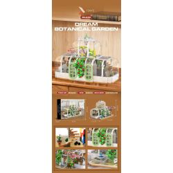 Xbert 66105 Dream Botanical Garden Xếp hình lắp ráp ghép mô hình Vườn bách thảo tưởng tượng