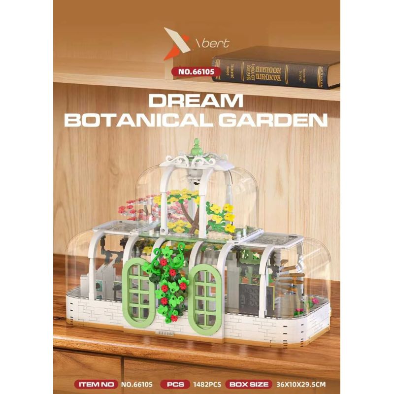Xbert 66105 Dream Botanical Garden Xếp hình lắp ráp ghép mô hình Vườn bách thảo tưởng tượng