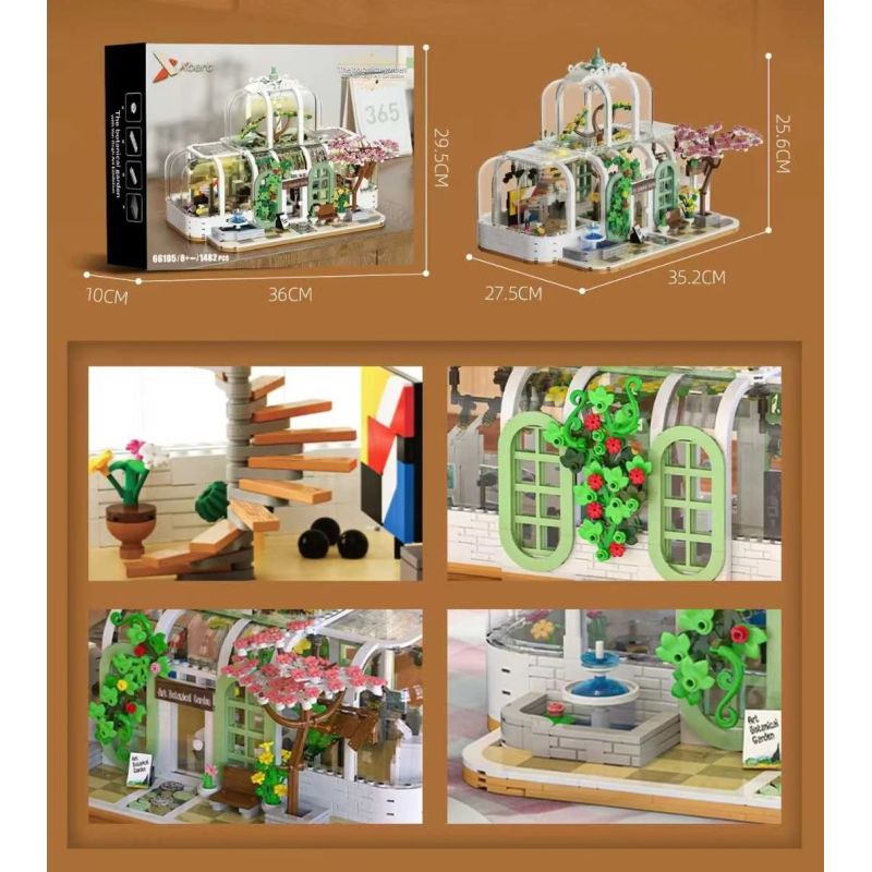 Xbert 66105 Dream Botanical Garden Xếp hình lắp ráp ghép mô hình Vườn bách thảo tưởng tượng