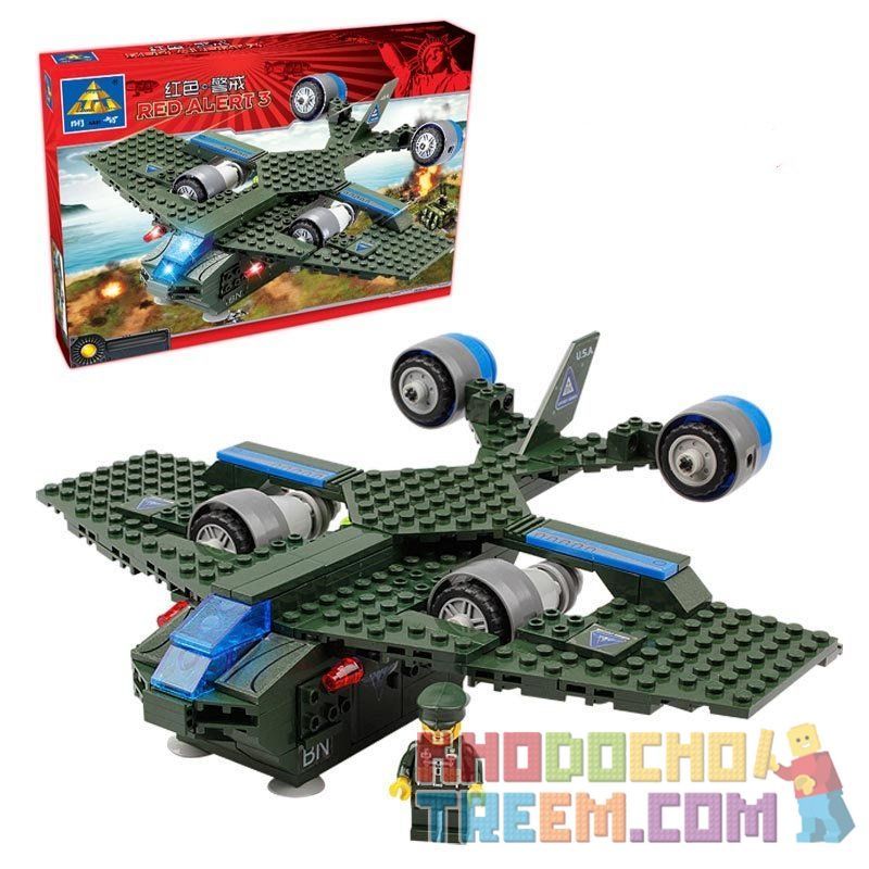Kazi KY81006 81006 non  MÁY BAY NÉM BOM THẾ KỶ bộ đồ chơi xếp lắp ráp ghép mô hình Red Alert 3 RED ALERT 3 CENTURY BOMBER Báo Động Đỏ 3 220 khối