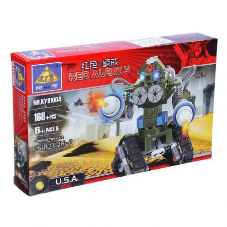 Kazi KY81004 81004 non  ROBOT BÁNH XÍCH bộ đồ chơi xếp lắp ráp ghép mô hình Red Alert 3 RED ALERT 3 COMING TANK X2 Báo Động Đỏ 3 168 khối