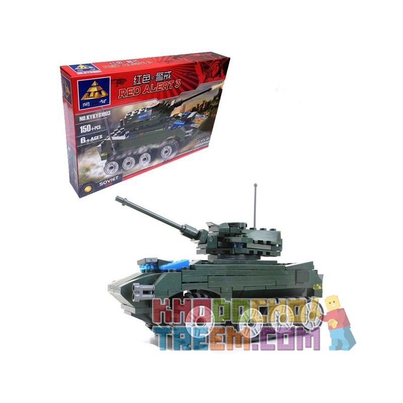 Kazi KY81003 81003 non  XE TĂNG CHỞ QUÂN bộ đồ chơi xếp lắp ráp ghép mô hình Red Alert 3 RED ALERT 3 INFANTRY CARS Báo Động Đỏ 3 150 khối