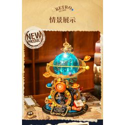 Femibox S5302 Retro Globe Xếp hình lắp ráp ghép mô hình Hành tinh cổ điển