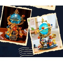 Femibox S5302 Retro Globe Xếp hình lắp ráp ghép mô hình Hành tinh cổ điển