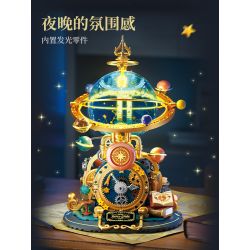 Femibox S5302 Retro Globe Xếp hình lắp ráp ghép mô hình Hành tinh cổ điển