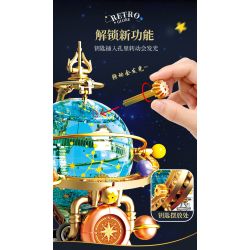 Femibox S5302 Retro Globe Xếp hình lắp ráp ghép mô hình Hành tinh cổ điển