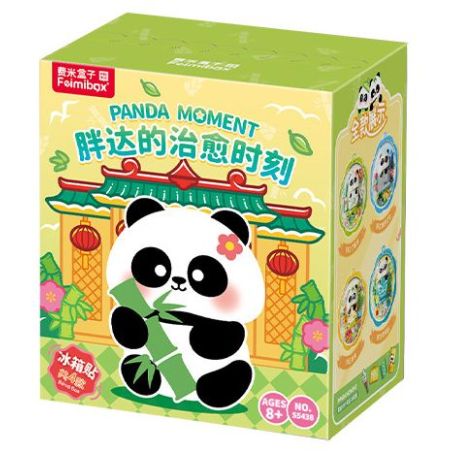 Femibox S5437 Panda Moment Xếp hình lắp ráp ghép mô hình Khoảnh khắc chữa bệnh của Panda Nam châm tủ lạnh Panda 4 loại
