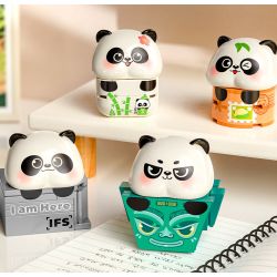 Femibox S5437 Panda Moment Xếp hình lắp ráp ghép mô hình Khoảnh khắc chữa bệnh của Panda Nam châm tủ lạnh Panda 4 loại