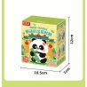 Femibox S5437 Panda Moment Xếp hình lắp ráp ghép mô hình Khoảnh khắc chữa bệnh của Panda Nam châm tủ lạnh Panda 4 loại