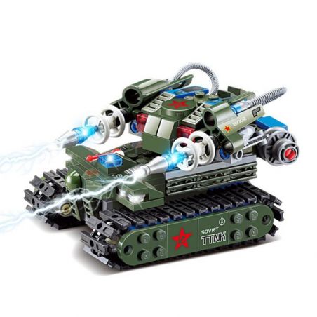 Kazi KY81002 81002 non  XE TĂNG PHÁT SÓNG ĐIỆN TỪ bộ đồ chơi xếp lắp ráp ghép mô hình Red Alert 3 RED ALERT 3 TTNK Báo Động Đỏ 3 262 khối